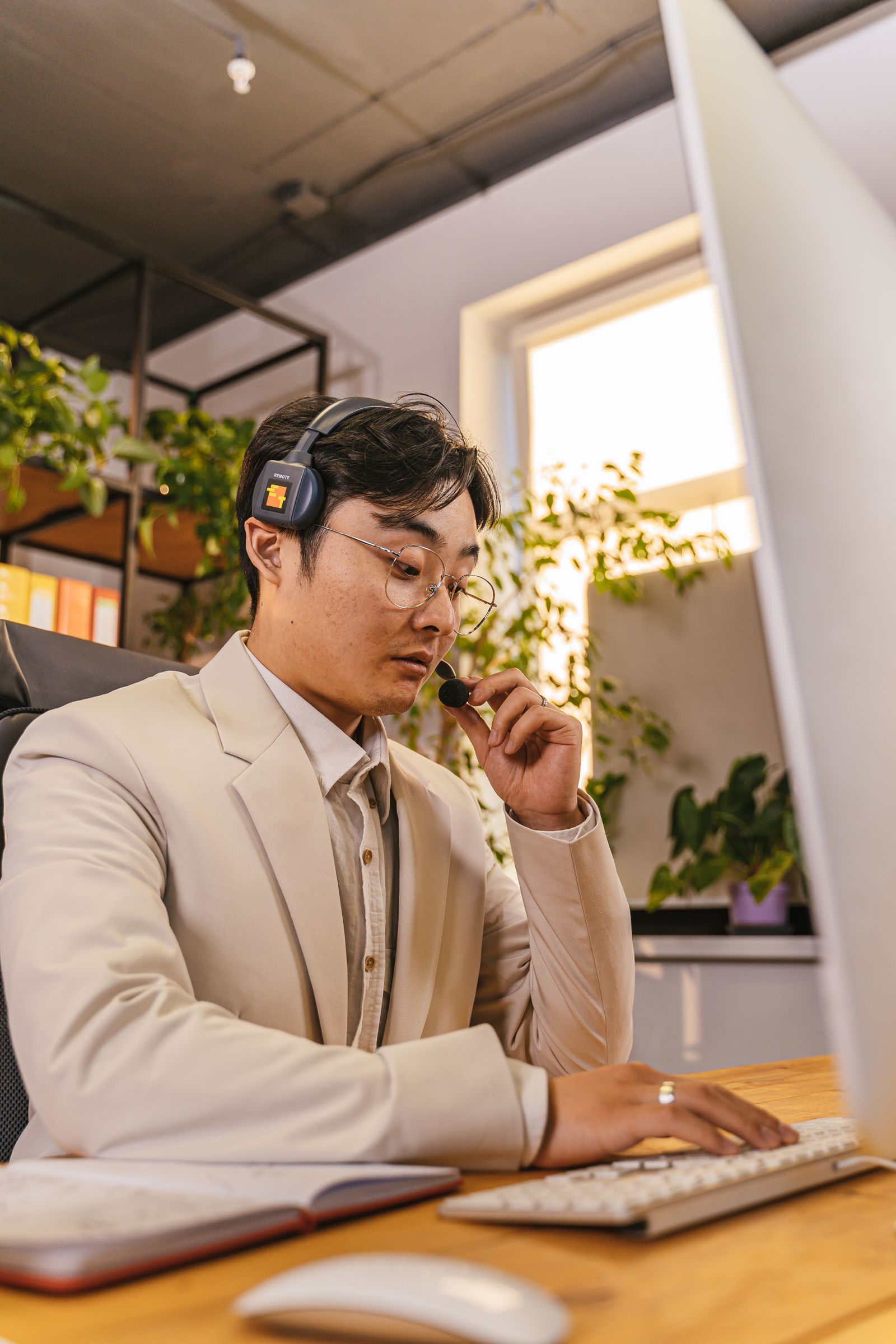 Customer service specialist assisting a customer